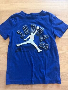 Nike Jordan Boys Blue Short-Sleeve Logo Tee